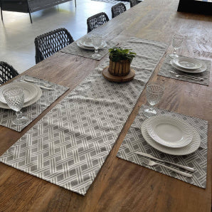 Caminho de Mesa Jacquard Repelente a Água