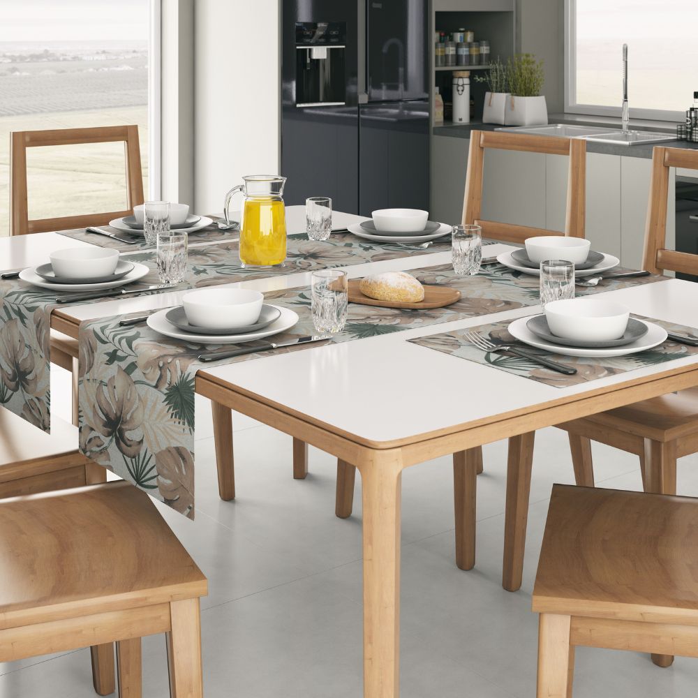 Caminho de Mesa Jacquard Repelente a Água