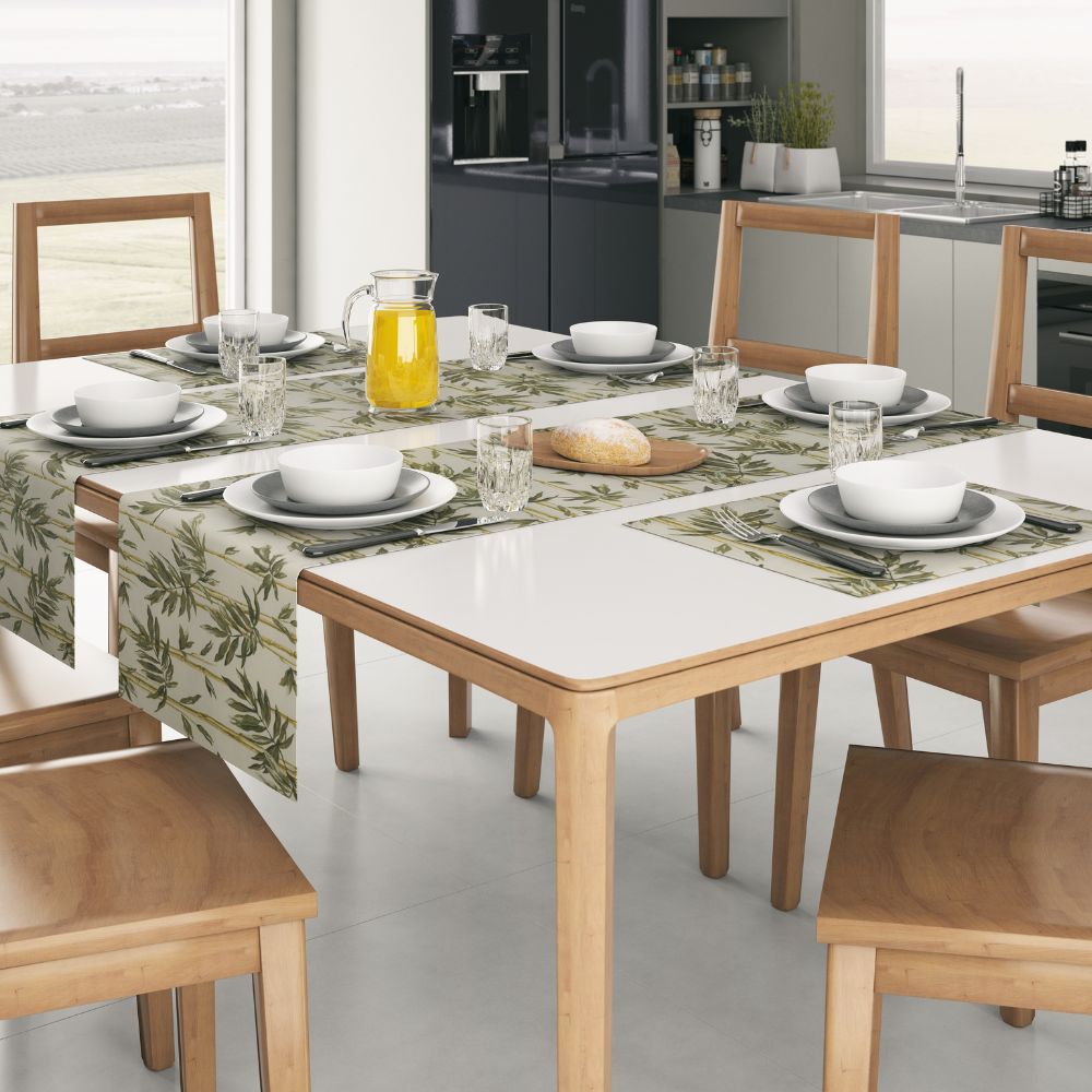 Caminho de Mesa Jacquard Repelente a Água