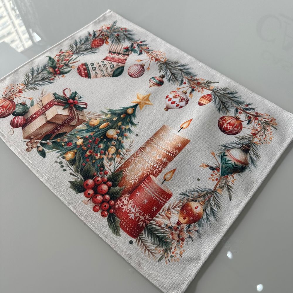 Jogo Americano Natal- Boho