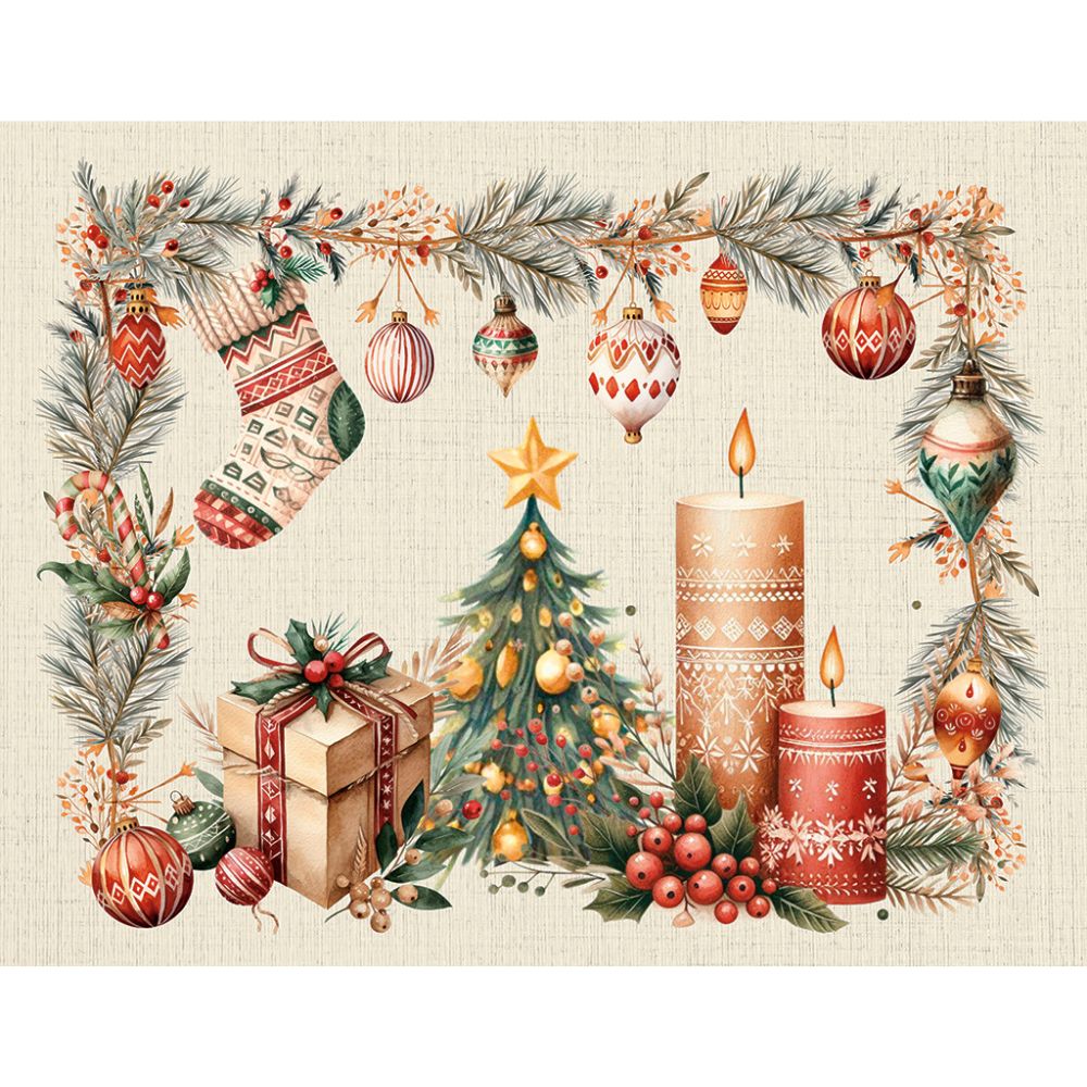 Jogo Americano Natal- Boho