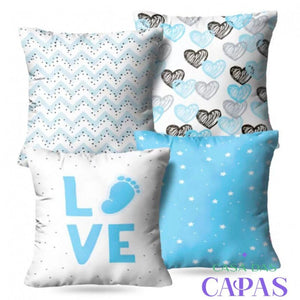 Kit 4 Capas de Almofada - Amor