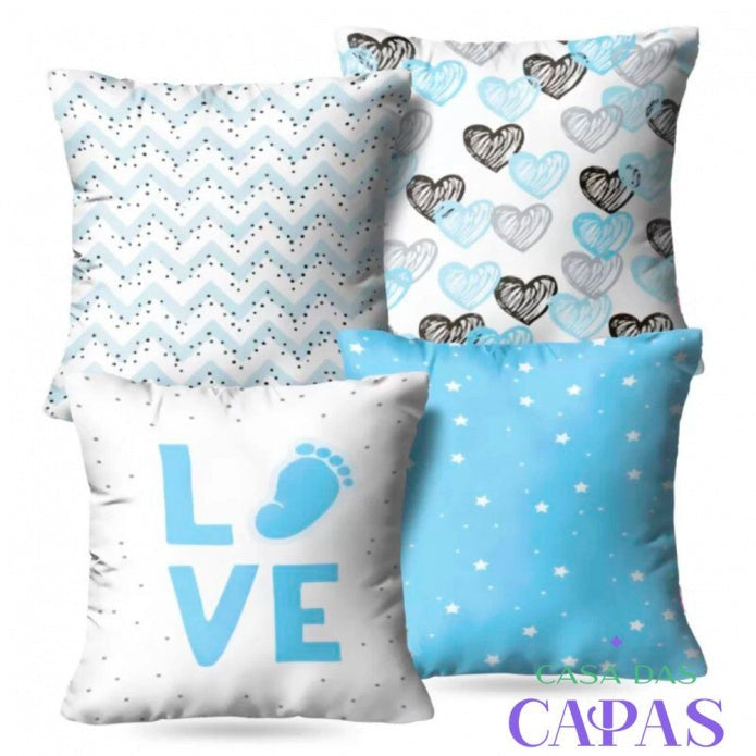 Kit 4 Capas de Almofada - Amor