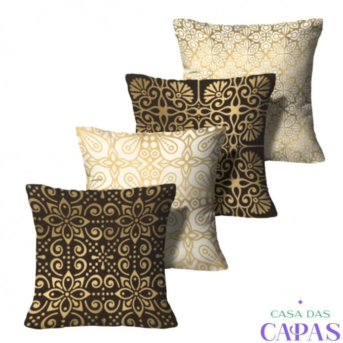 Kit 4 Capas de Almofada - Estampado