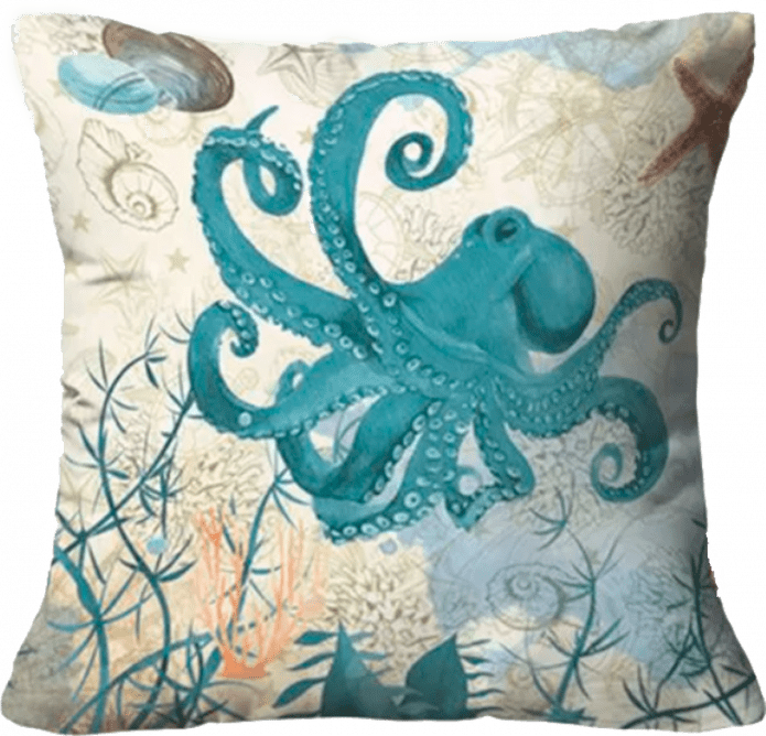 Kit 4 Capas de Almofada - Fundo do Mar