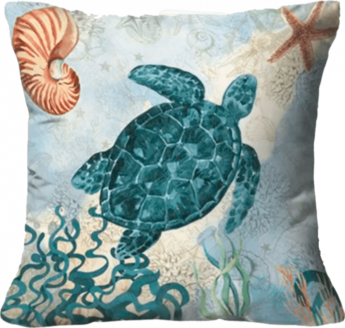 Kit 4 Capas de Almofada - Fundo do Mar