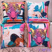 Kit 4 Capas de Almofada - Guepardo Rosa