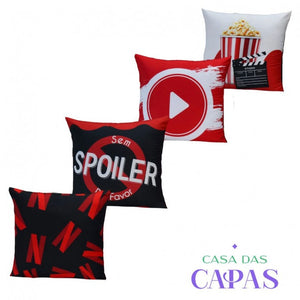 Kit 4 Capas de Almofada - Hora do Filme