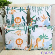Kit 4 Capas de Almofada Infantil - Safari