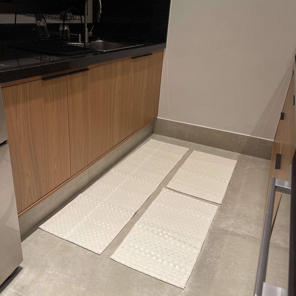 Kit Tapete De COZINHA 3 Peças - Egito Bege