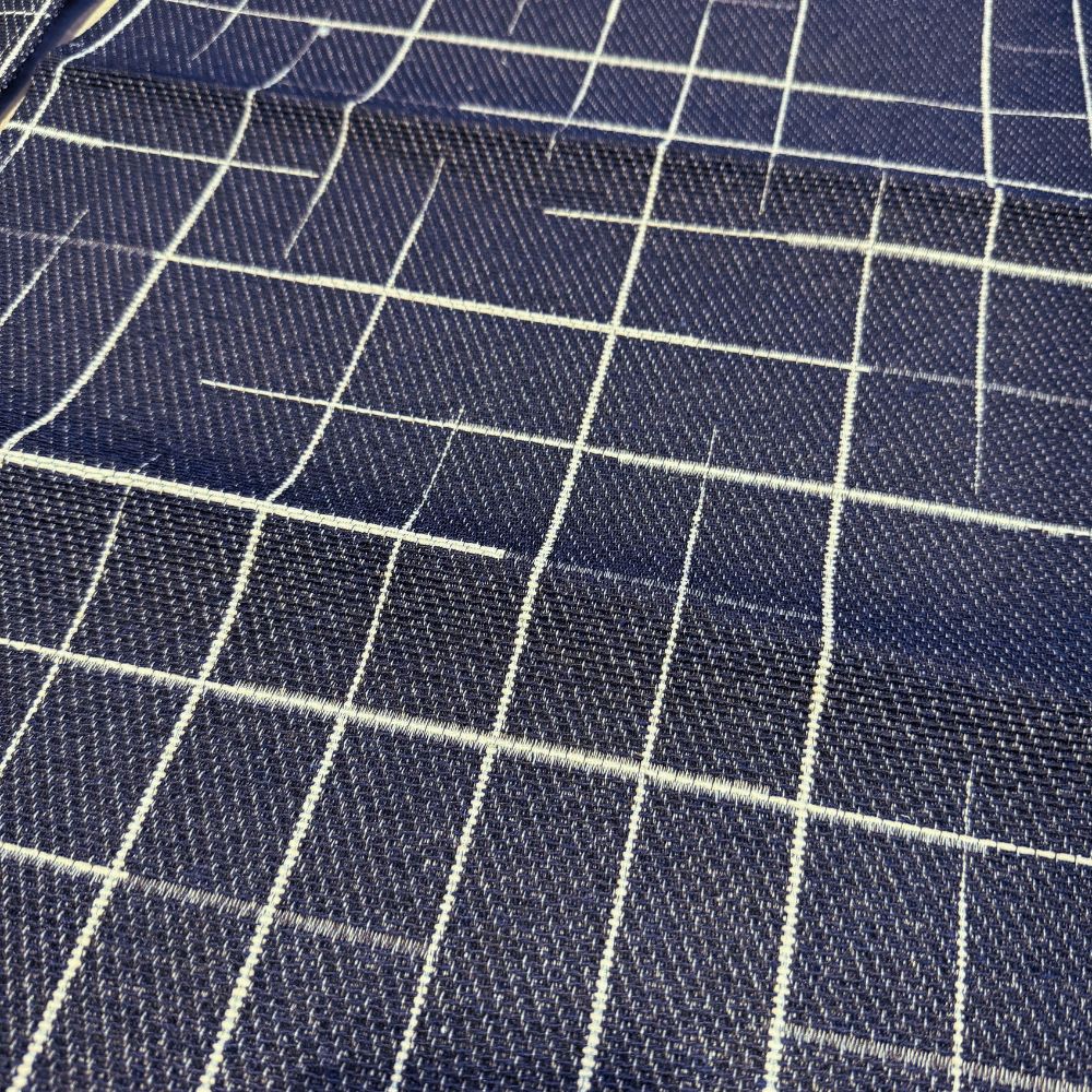 Kit Tapete De Cozinha 3 Peças AntiDerrapante - Listrado Azul Marinho