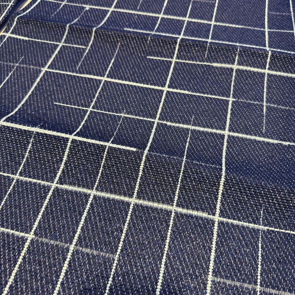 Kit Tapete De Cozinha 3 Peças AntiDerrapante - Listrado Azul Marinho