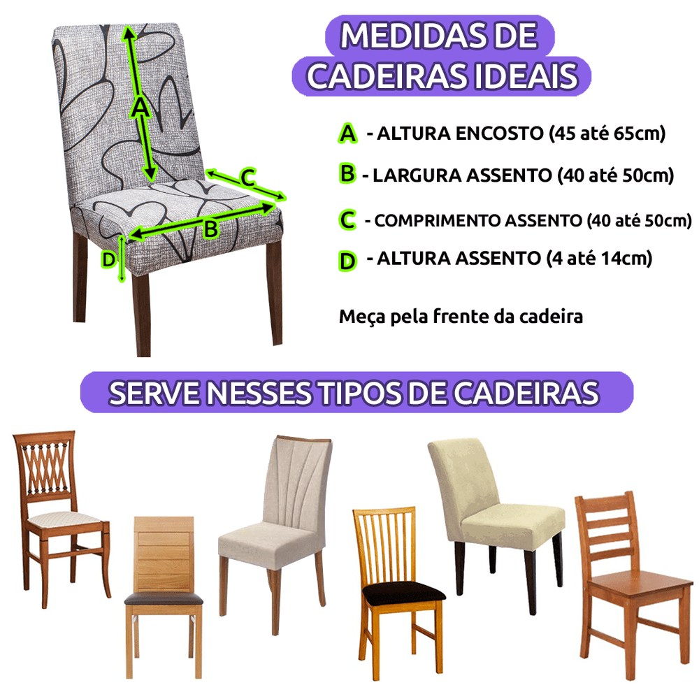 Capa de Cadeira Spandex - Annaiá casadas-capas