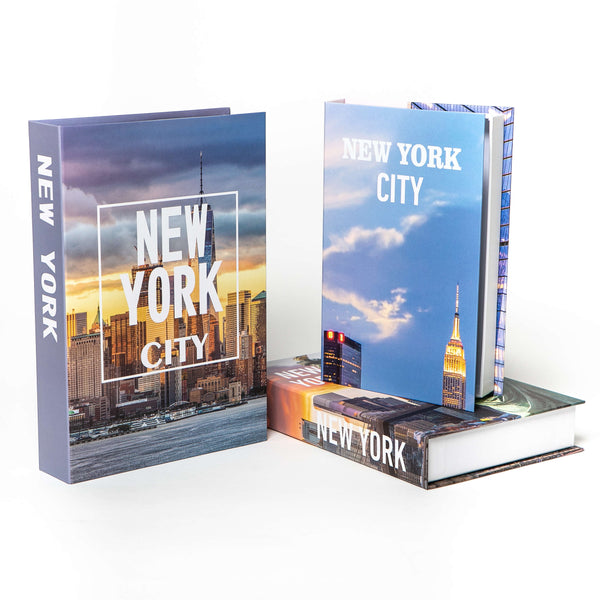 Kit 3un Caixa Porta Objetos Livro Fake Decorativo Liberdade