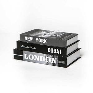Kit 3un Caixa Porta Objeto Livro Fake Decorativo - Dubai