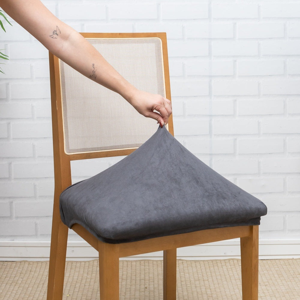 Capa para Assento de Cadeira Suede - Cinza Chumbo