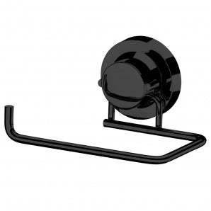 Porta Papel Higiênico em Aço Com Ventosa - Preto Onix