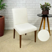 Capa de Cadeira Suede Jacquard Alto Relevo Off-Labirinto