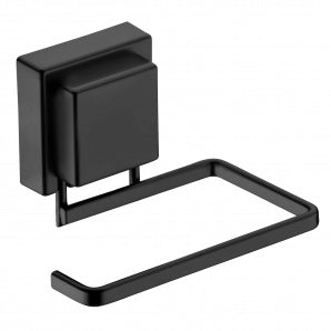 Suporte Para Papel Higiênico Com Ventosa 12,5cm Preto Fosco