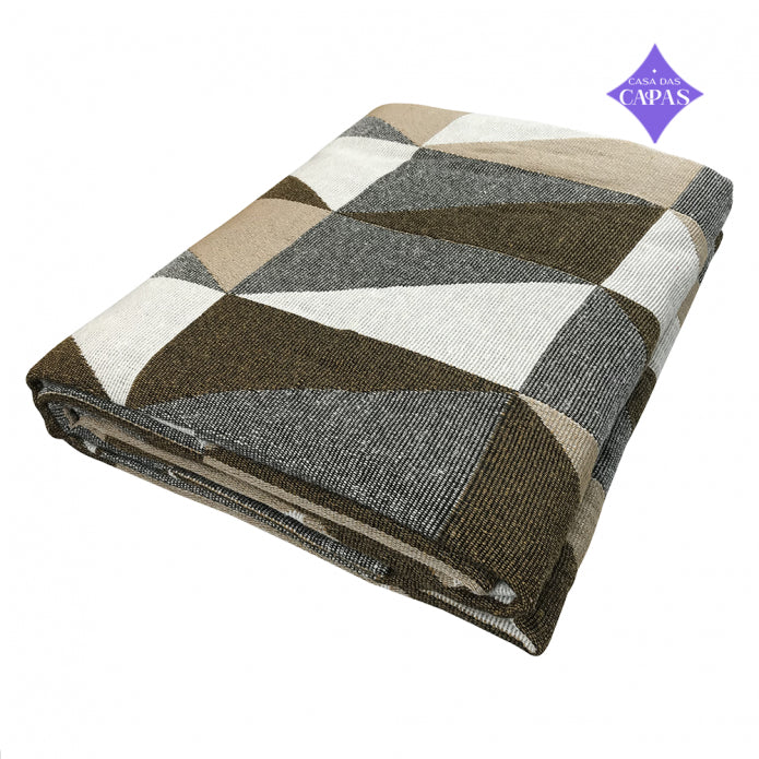 Tapete Eros AntiDerrapante - Bege/Branco casadas-capas