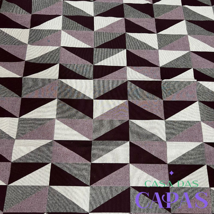Tapete Eros AntiDerrapante - Roxo/Branco casadas-capas