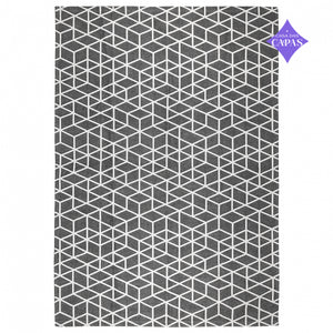Tapete Spirit AntiDerrapante - Cinza/Branco casadas-capas