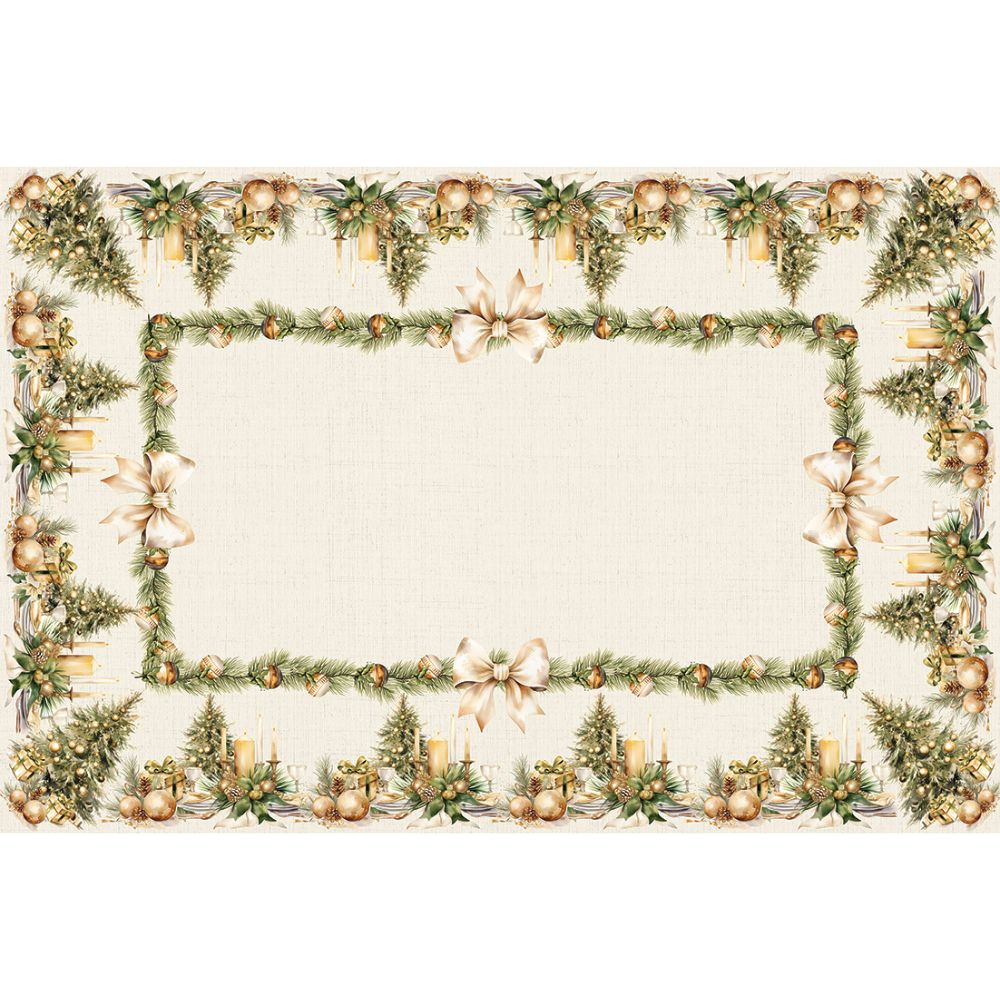 Toalha de Mesa Natalina- Boho Verde