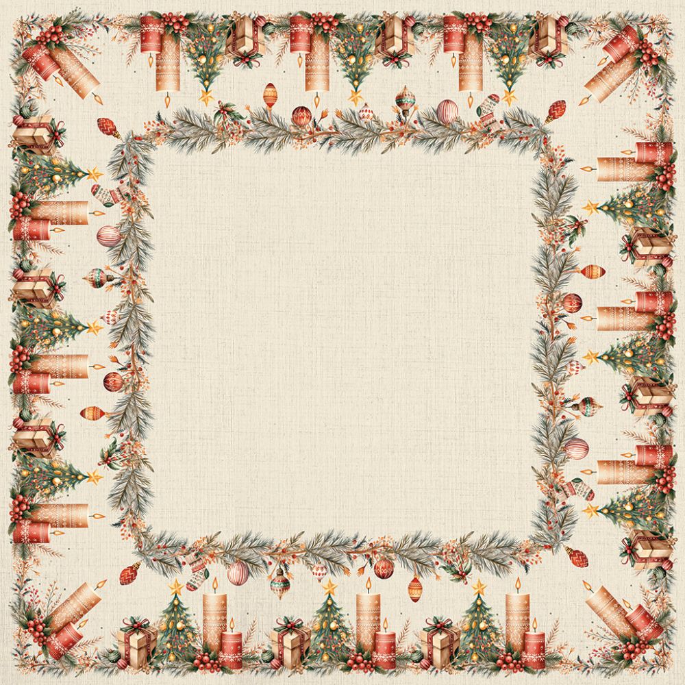 Toalha de Mesa Natal Boho-Vários Tamanhos