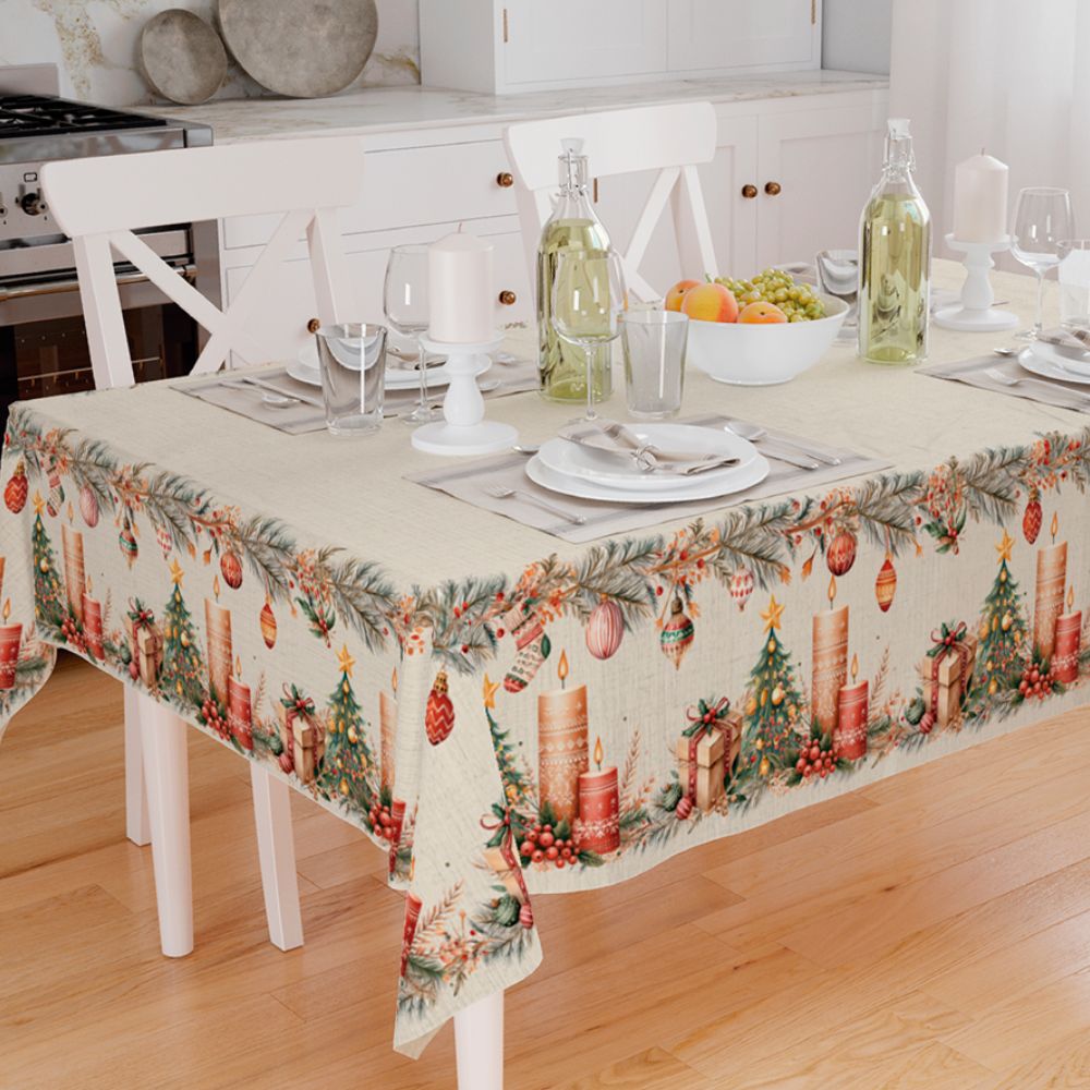 Toalha de Mesa Natal Boho-Vários Tamanhos