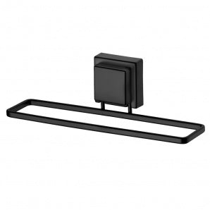 Toalheiro De Lavabo com Ventosa 25cm Preto Fosco