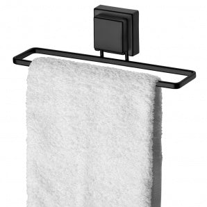 Toalheiro De Lavabo com Ventosa 25cm Preto Fosco
