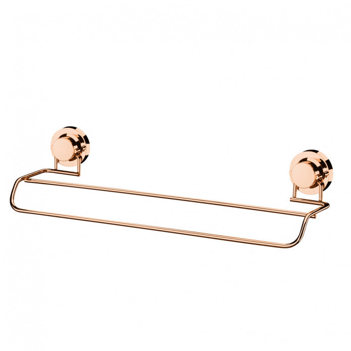 Toalheiro Duplo 45 cm com Ventosas- Rose Gold