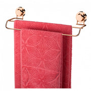 Toalheiro Duplo 45 cm com Ventosas- Rose Gold