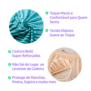 Capa de Cadeira Spandex - Noite Azul casadas-capas