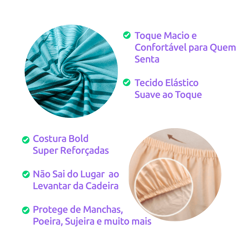 Capa de Cadeira Resistente à Gato Suede - Bege