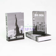 Conjunto Caixa Porta Objetos/Livro Decorativa Luxo - Cidade dos Sonhos