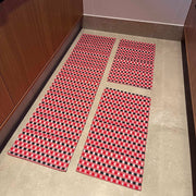 Kit Tapete De Cozinha 3 Peças Antiderrapante - Jordânia Vermelho