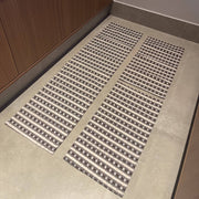Kit Tapete De Cozinha 3 Peças AntiDerrapante - Jordânia Marrom