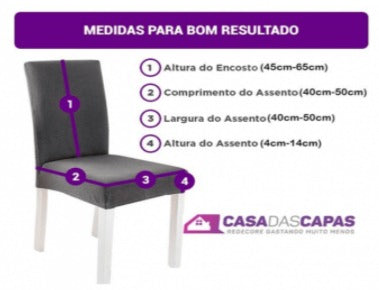 Capa de Cadeira Spandex Premium - Abstrato Marrom