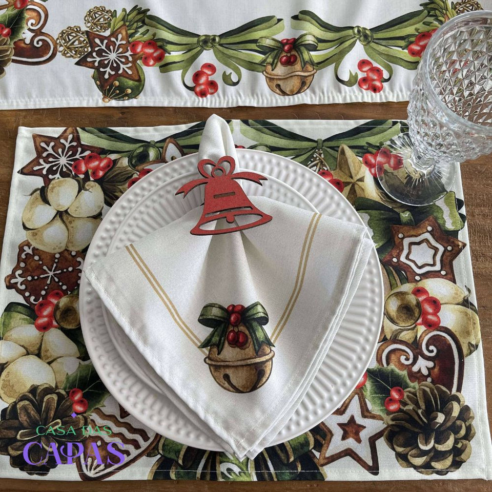 Mesa Posta Completa Natal - Guirlanda