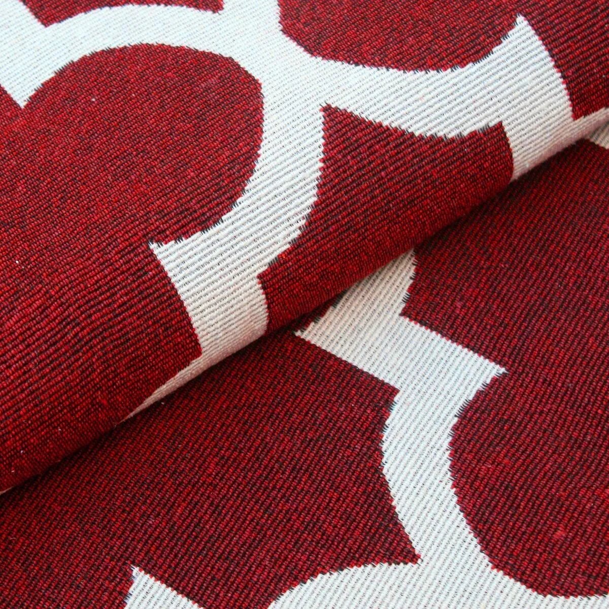Kit Tapete De Cozinha 3 Peças AntiDerrapante - Luxo Vermelho
