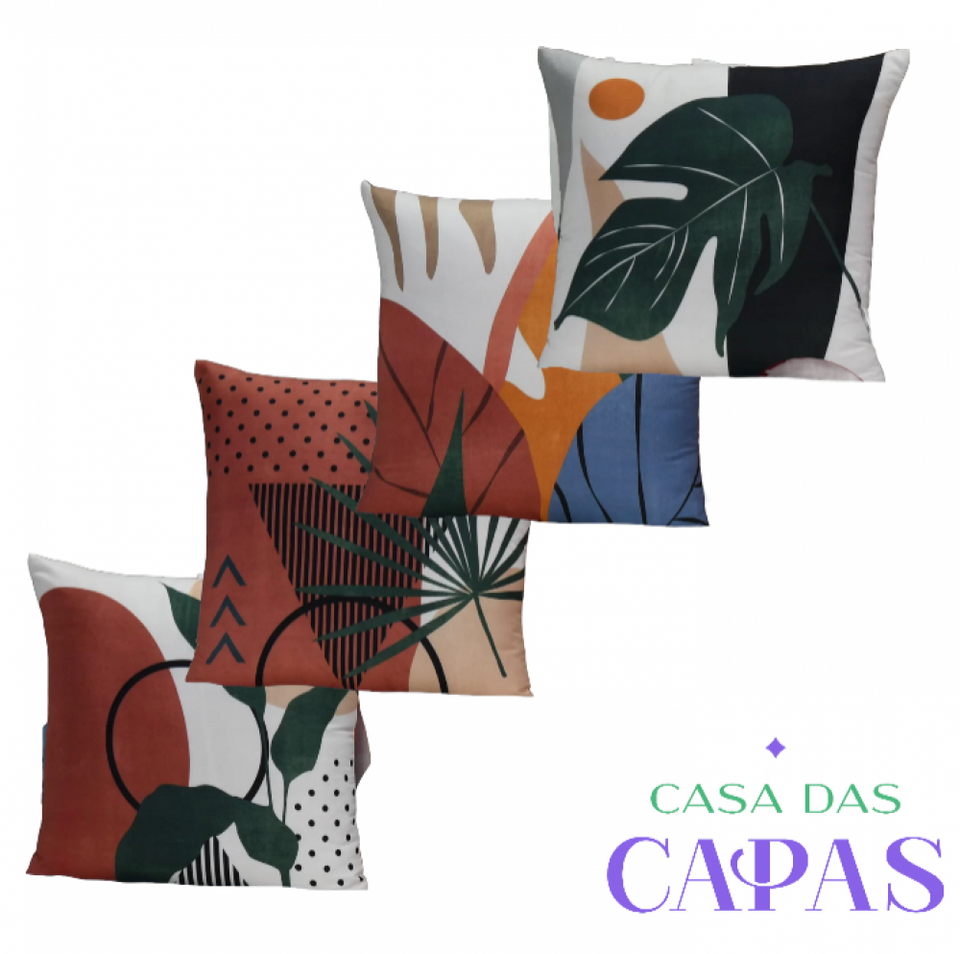 Kit 4 Capas de Almofada - Ilha