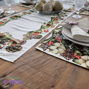 Mesa Posta Completa Natal - Guirlanda